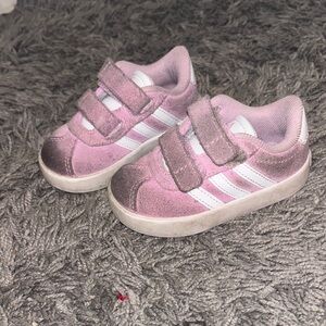 Adidas Kids Light Pink Velcro Sneakers